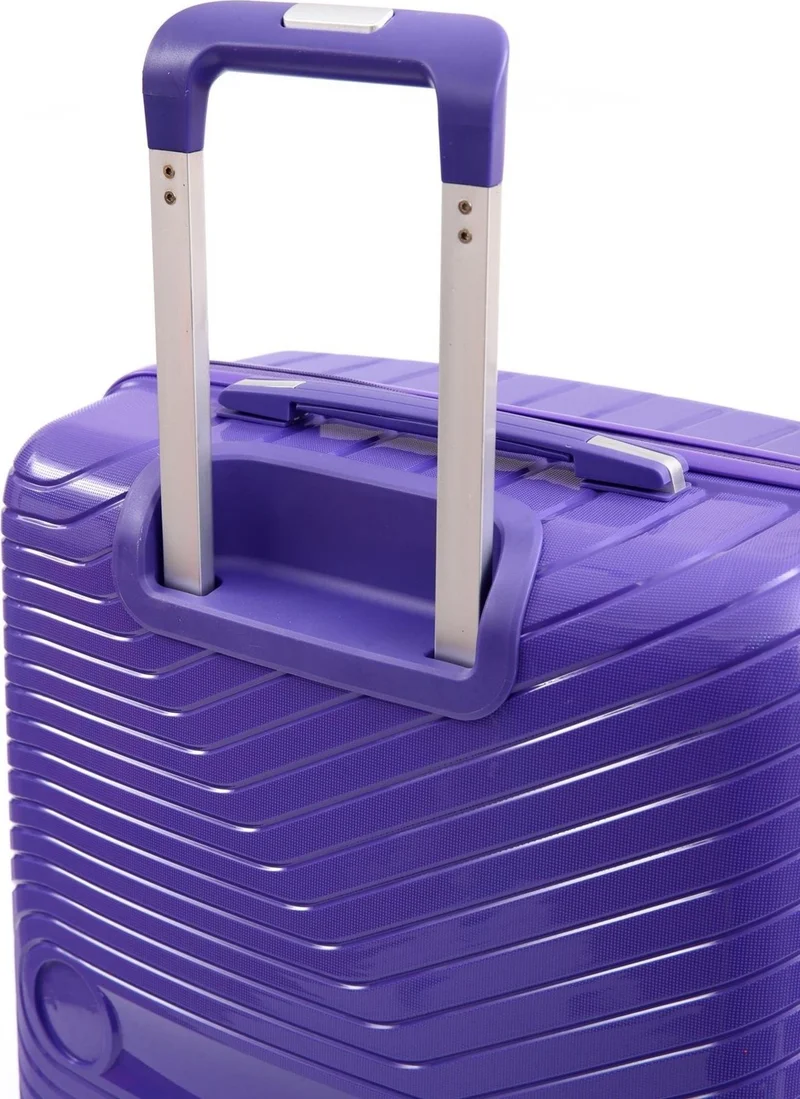 S-Invalid Brand Name Ultra Light Polypropylene Unbreakable 4-Piece Suitcase Set + Makeup Bag