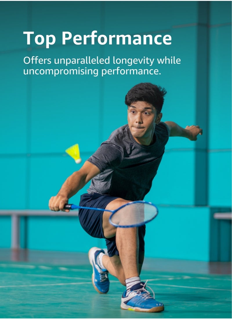 Yonex YONEX Mavis 600 Super Badminton Shuttlecocks | 6 Pcs | Color: Green & Yellow | Size: Standard | Material: Nylon | Slow Speed | Durable Performance | Wing Rib Pattern  - Image 3