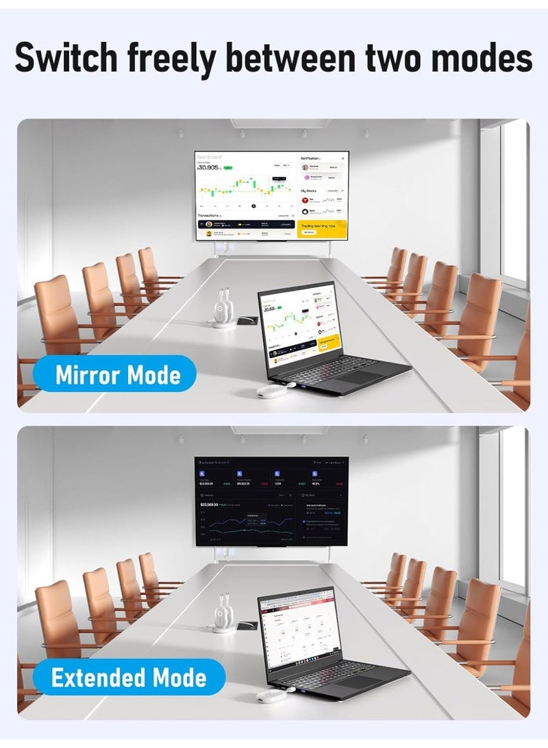 Lemorele Wireless HDMI Transmitter Receiver, 2000mAh Battery, 8 Transmitters for 1 Receiver, 50m Range, Full HD 1080P, Compatible with PC/TV/Projector, for Conferences and Classes - Image 5