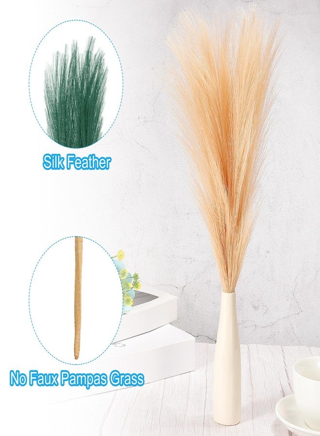 باتيكيل عشب البامباس الصناعي من باتيكيل، بطول 17 بوصة، 12 قطعة، ديكور بوهيمي لتزيين المنزل، سيقان صناعية طويلة ورقيقة لحفلات الزفاف وتزيين المزهريات وقطع الزينة المركزية، أخضر داكن - Image 4