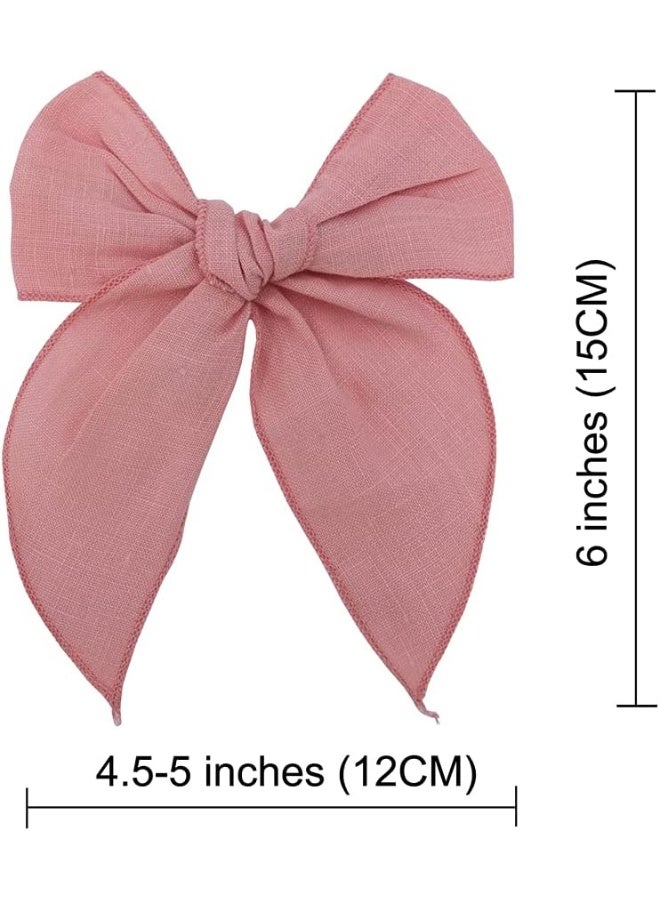 Sugarmelon Linen Fable Bow Hair Clips Baby Girls Women Large Sailor Hair Bows Barrettes Accessories Hair Grips - Image 5