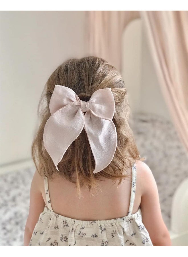 Sugarmelon Linen Fable Bow Hair Clips Baby Girls Women Large Sailor Hair Bows Barrettes Accessories Hair Grips - Image 4