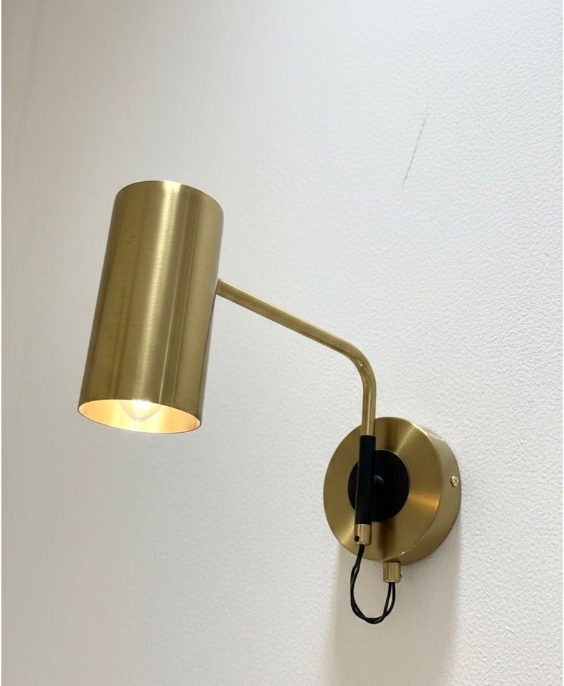 Golden Modern Cylindrical Wall Reading Lamp - Image 1