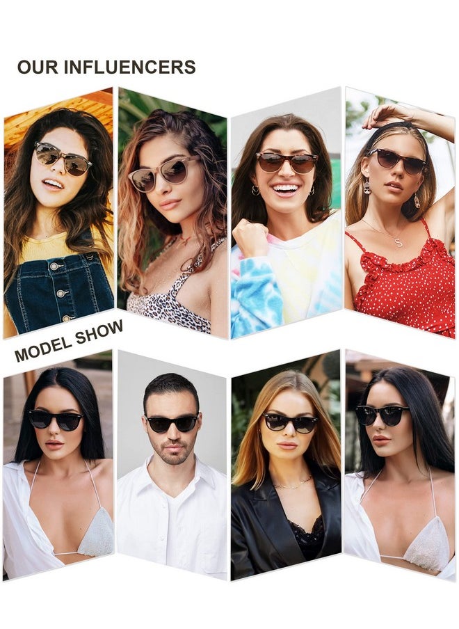 Sojos Classic Polarized Sunglasses For Women Men Small Uv400 Lenses Sj2076 With Black/Grey  - Image 2