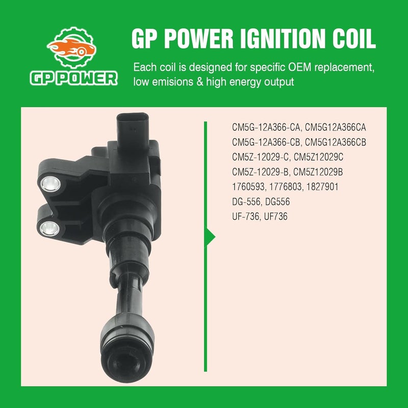GP POWER Ignition Coil Set of 3 for Ford Ecosport, Fiesta, Focus 1.0T - Image 5