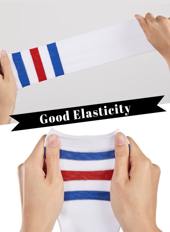 Zhanmai 10 Pairs Knee High Socks for Women Tube Long Striped Socks White Black Soft Athletic Casual Roller Skate Boot Hose - Image 3