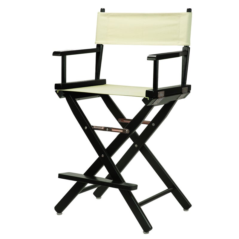 Casual Home Casual Home 24 Directors Chair Black Framewith Wheat Canvas Counter Height