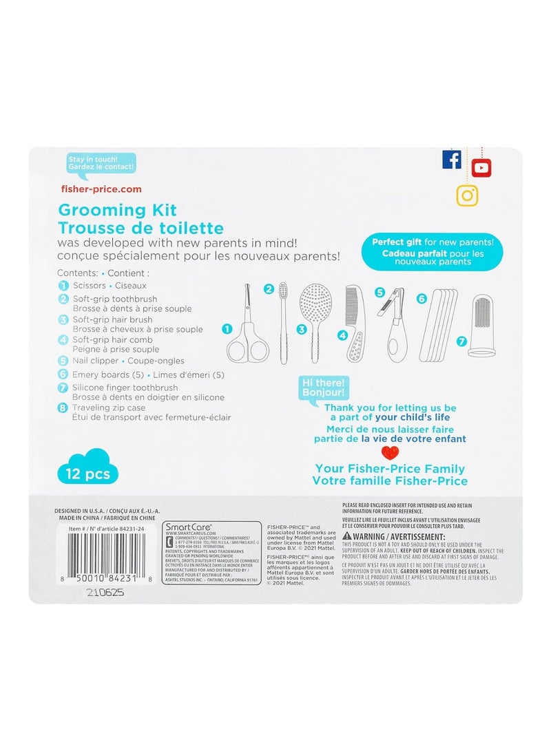 Smart Care 12 Piece Baby Grooming Kit Essentials Baby Gift Set Includes Baby Nail Kit - Image 5