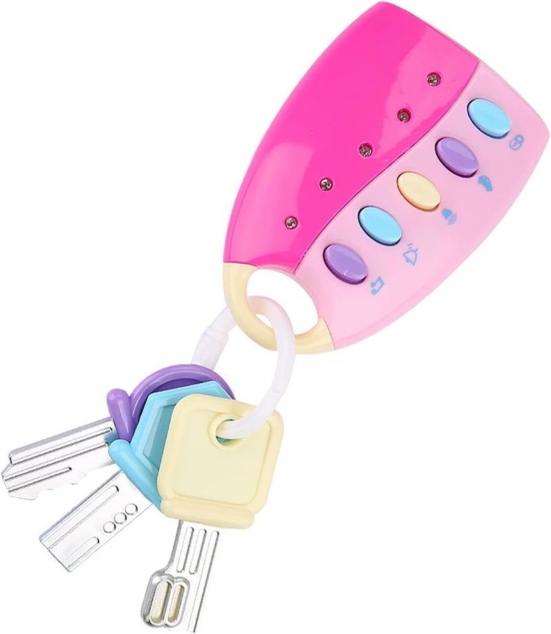 klarako Remote Car Baby Toy, Baby Musical Car Remote, Musical Car Keys (10 X 6cm) Pink - Image 1
