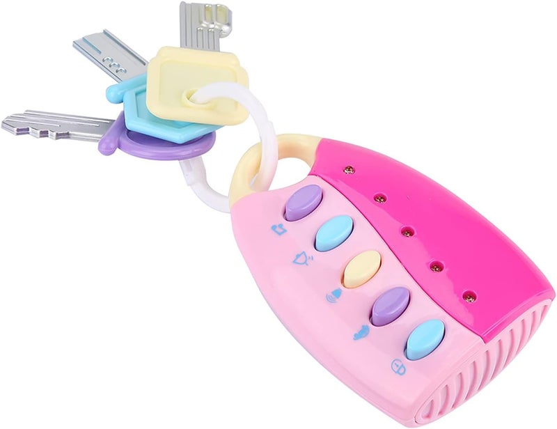 klarako Remote Car Baby Toy, Baby Musical Car Remote, Musical Car Keys (10 X 6cm) Pink - Image 3