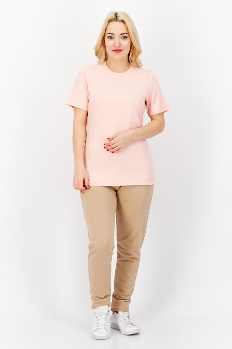 PUMA Women Slim Fit Short Sleeves Top, Pink - Image 3