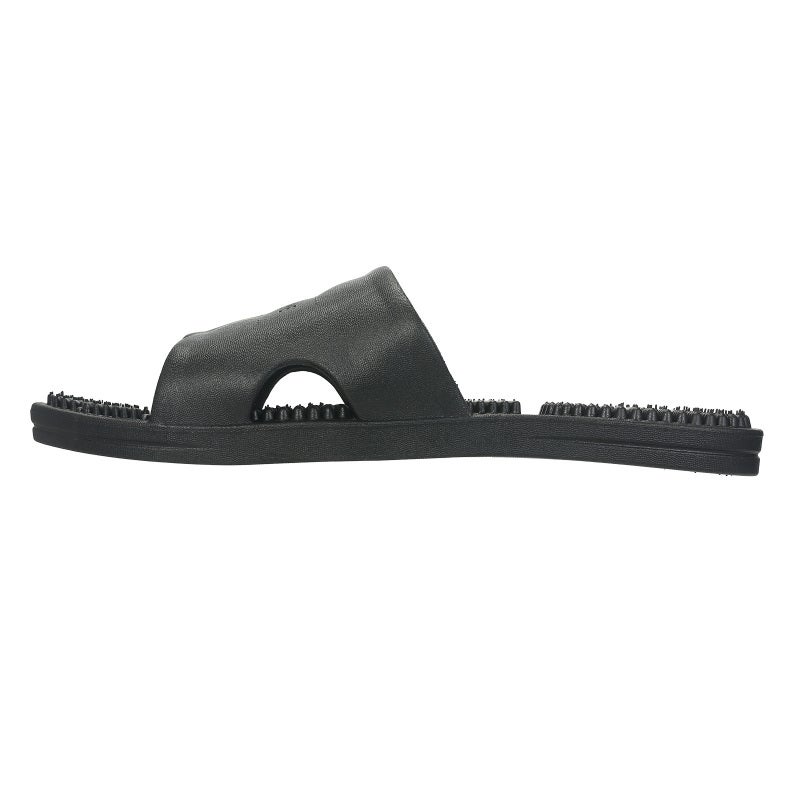 Acupressure Massage Slippers: Black Size S High-elastic Rubber Shock-absorbing Sole - Non-slip Lightweight Breathable Fast Drying for Indoor Bedroom Bathroom After Exercise - Image 4
