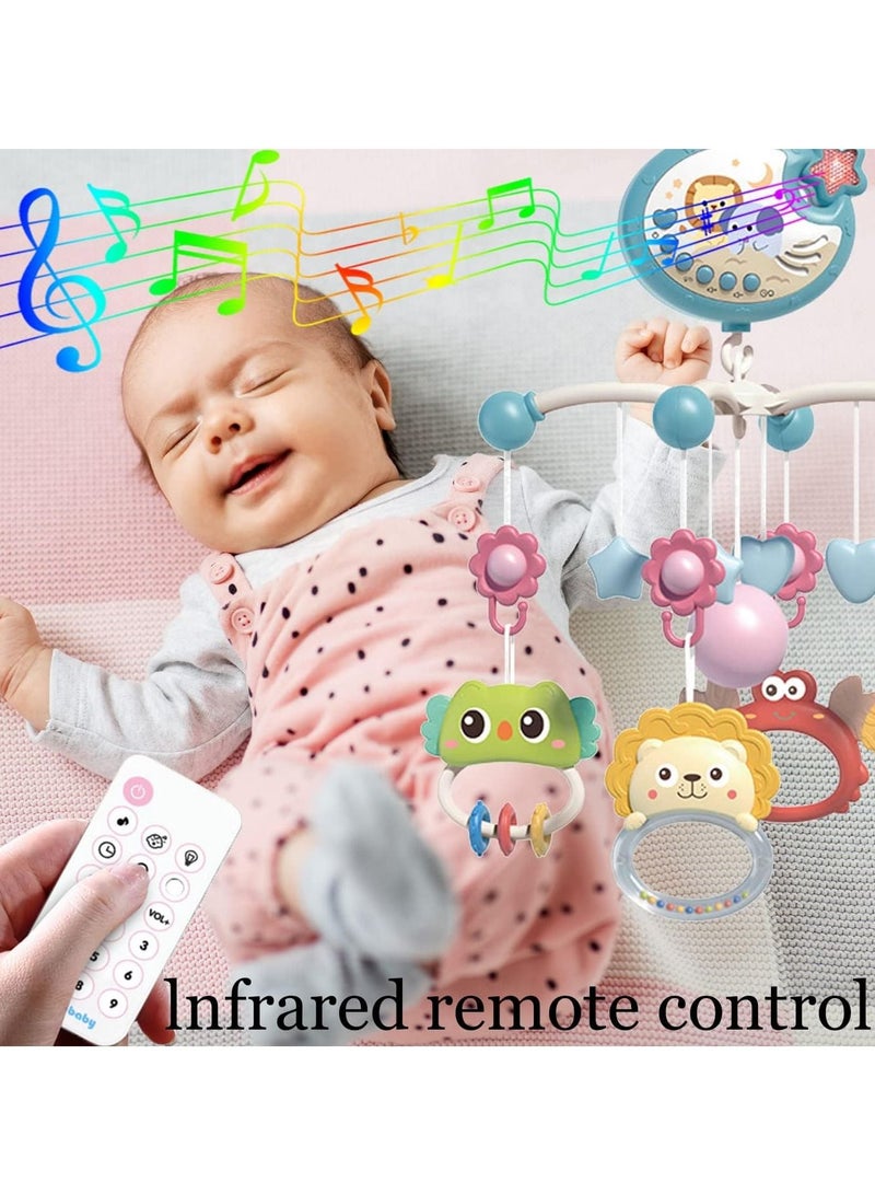Gonice Baby Musical Crib Mobile with Night Lights and Rotation Take Along Mobile Music Box and Rattle Crib Hanging Toy Gift for Toddles - Image 3