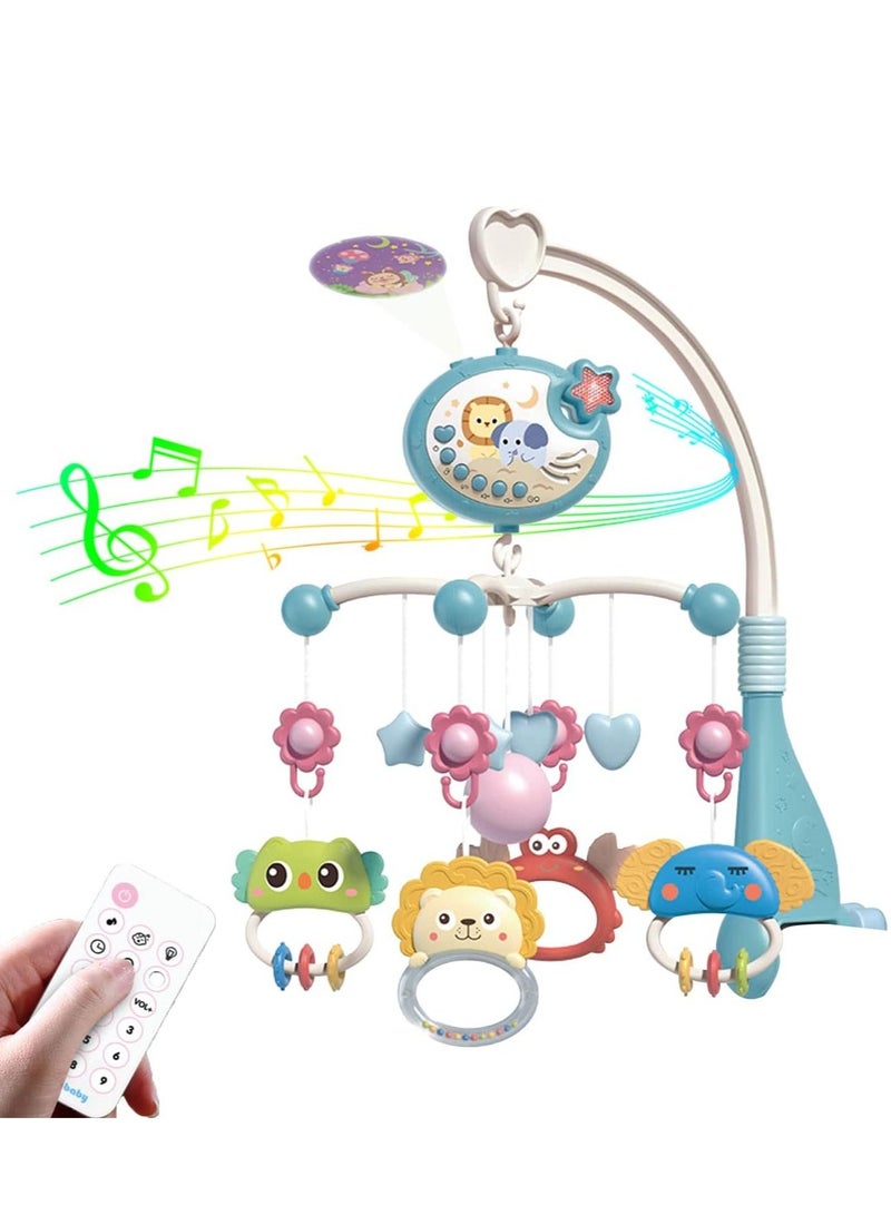 Gonice Baby Musical Crib Mobile with Night Lights and Rotation Take Along Mobile Music Box and Rattle Crib Hanging Toy Gift for Toddles - Image 1
