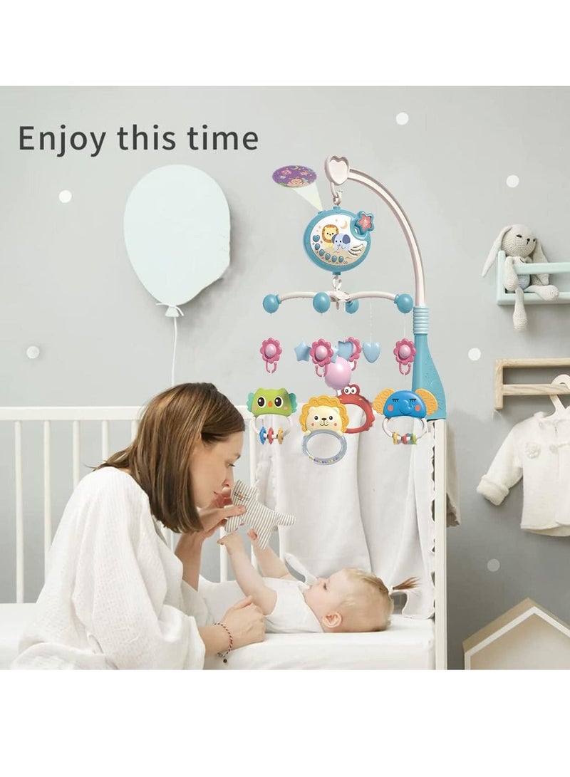 Gonice Baby Musical Crib Mobile with Night Lights and Rotation Take Along Mobile Music Box and Rattle Crib Hanging Toy Gift for Toddles - Image 2