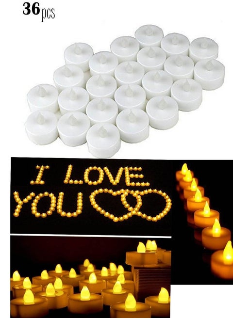 Flameless Lights Kit 36 Pieces Flameless Candle Lights Battery Operated Lights