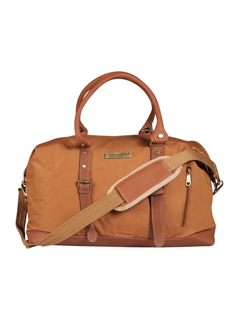 MOUNTHOOD MOUNTHOOD Duffel / Duffle Bag for Men and Women - Premium Quality Long Lasting Canvas with Faux Leather - Polaris Tan  - Image 1