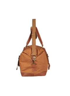 MOUNTHOOD MOUNTHOOD Duffel / Duffle Bag for Men and Women - Premium Quality Long Lasting Canvas with Faux Leather - Polaris Tan  - Image 5