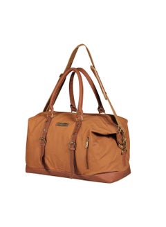 MOUNTHOOD MOUNTHOOD Duffel / Duffle Bag for Men and Women - Premium Quality Long Lasting Canvas with Faux Leather - Polaris Tan  - Image 2