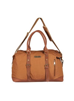 MOUNTHOOD MOUNTHOOD Duffel / Duffle Bag for Men and Women - Premium Quality Long Lasting Canvas with Faux Leather - Polaris Tan  - Image 4