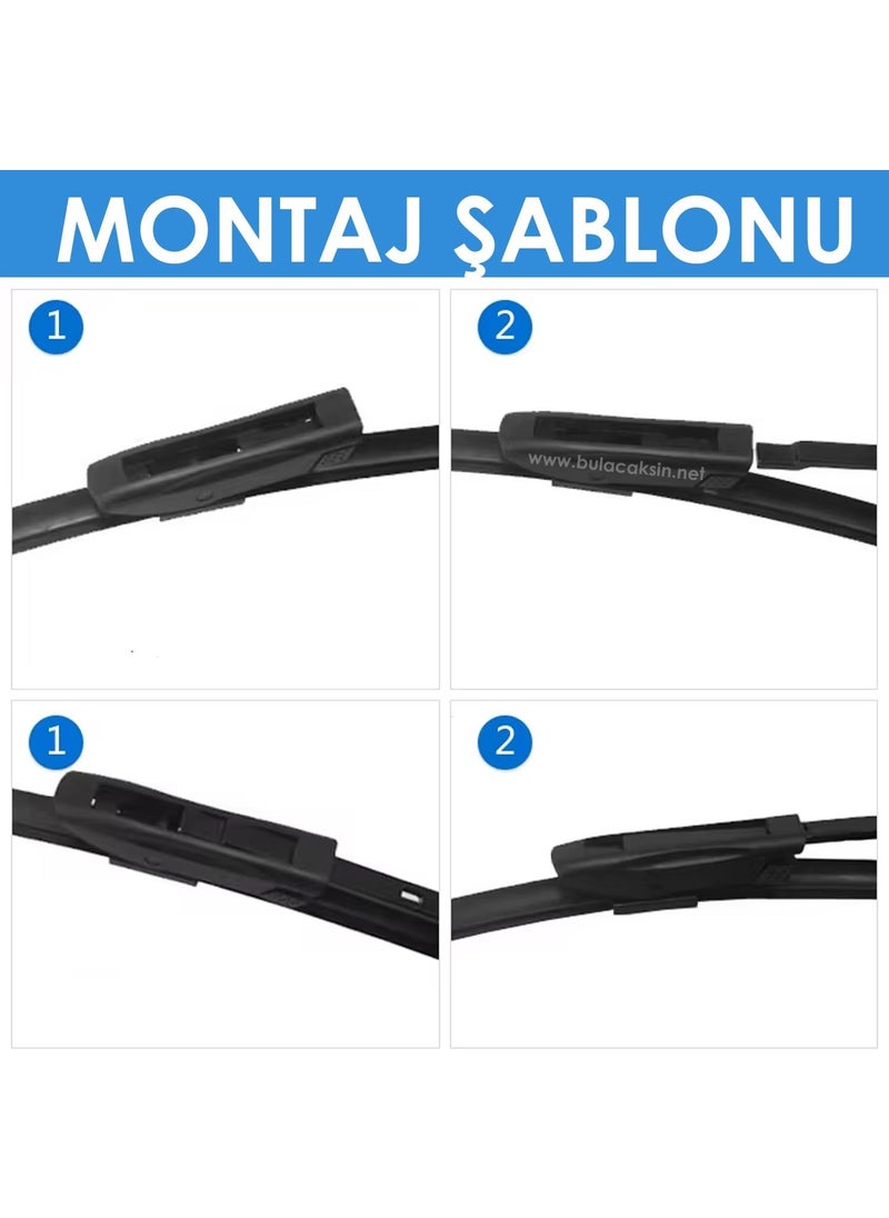 Siegen - Rbw Banana Wiper Set Compatible with Peugeot Expert 2016-2023 - Image 1
