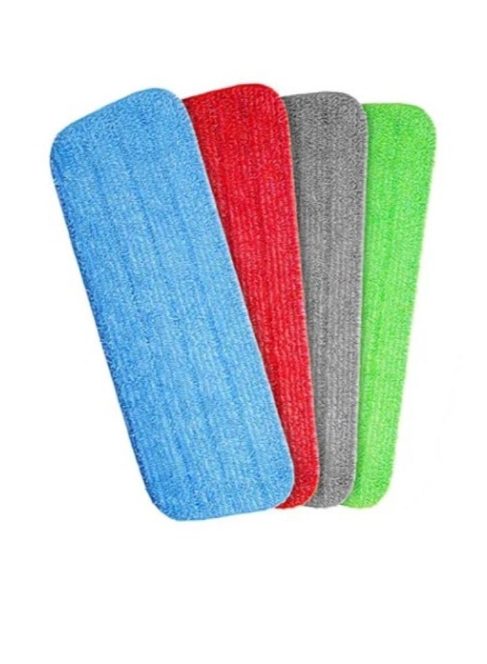 4-Piece Microfiber Spray Mop Replacement Head Set Multicolour 42x14x4cm  - Image 2