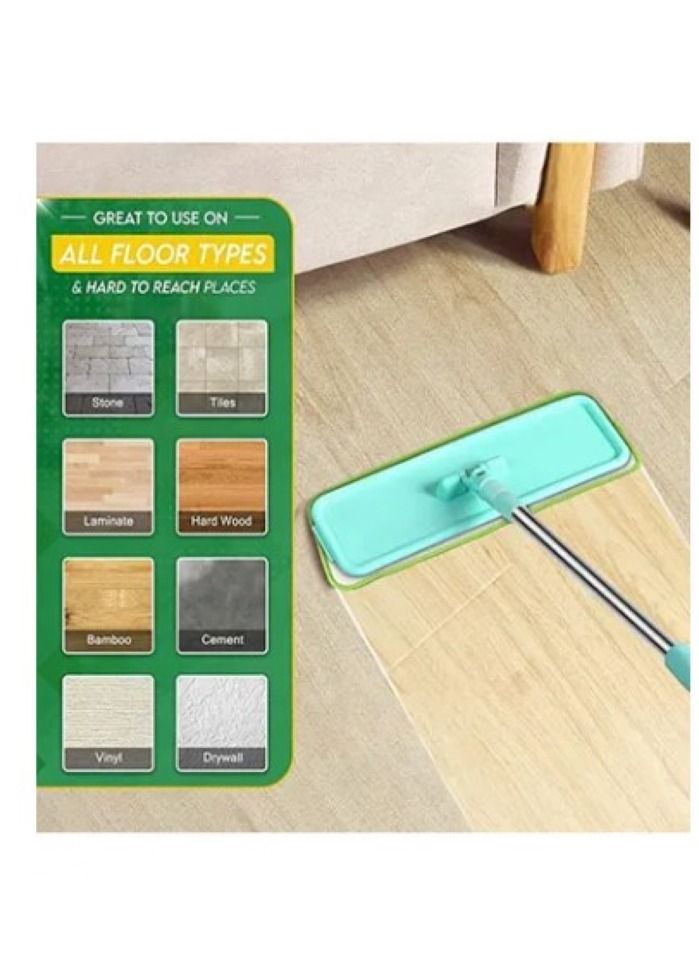 4-Piece Microfiber Spray Mop Replacement Head Set Multicolour 42x14x4cm  - Image 3