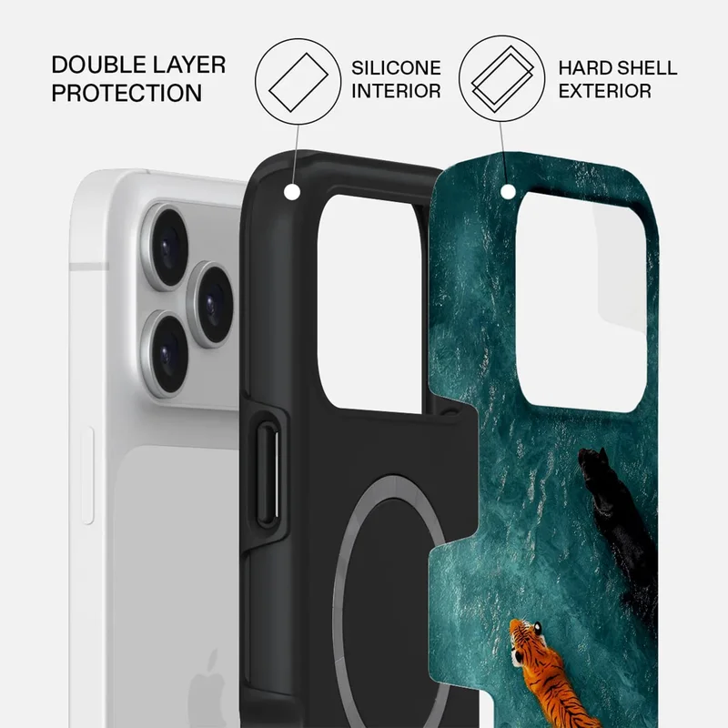 Mobcos Mobcos iPhone 17 Pro Max Liora Premium Case Compatible with Hybrid Dual-Layer Hard Shell + Silicone Protection - Scratch-Resistant Shockproof Mobile Cover