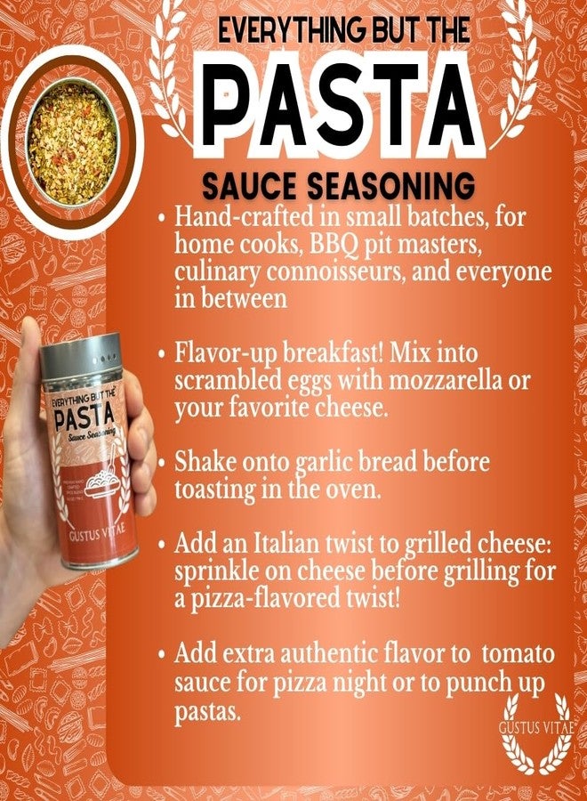 GUSTUS VITAE Everything But The Pasta Sauce Seasoning | | Gourmet Seasoning | Artisanal Spice Blend | All Natural | Non GMO | Hand Crafted | Made In USA | GLP-1 Friendly | Spaghetti Herbs & Spices | 6.3 oz | Small Batch | Bougie BBQ | Gustus Vitae - Image 4