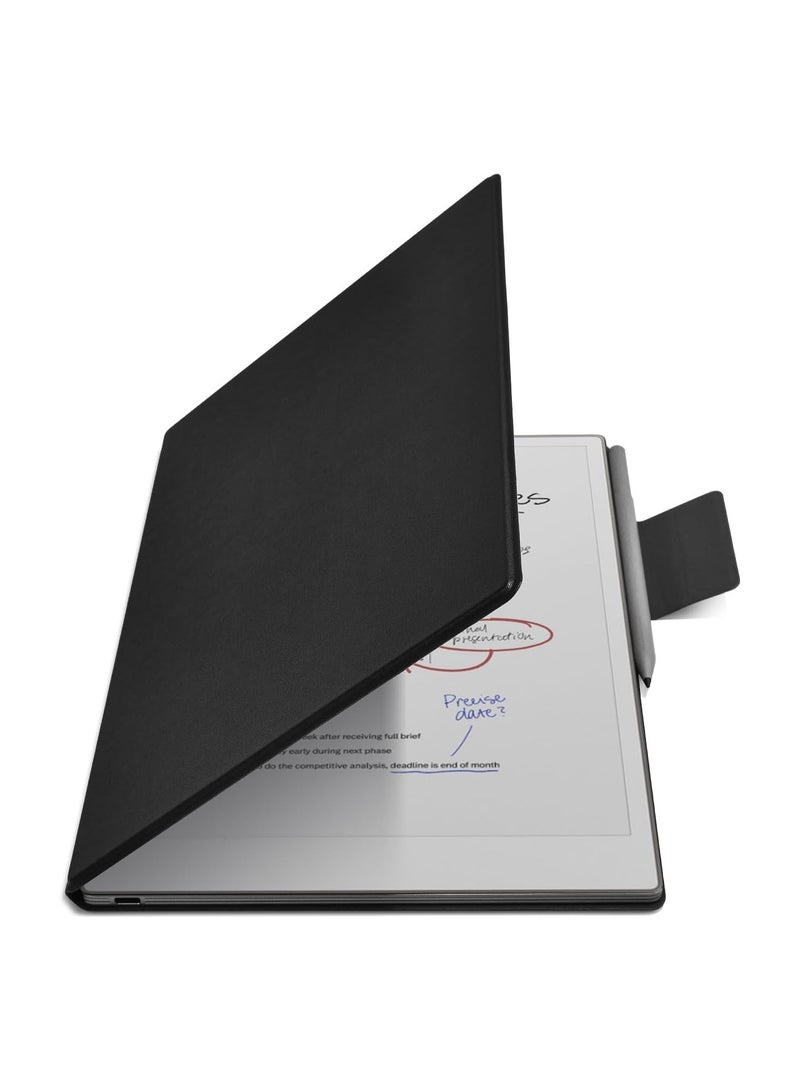 عام غطاء فاخر مغناطيسي لجهاز Remarkable Paper Pro مقاس 11.8 بوصة - تصميم كتابي رفيع مع حامل قلم ووظيفة الإيقاظ/النوم التلقائي