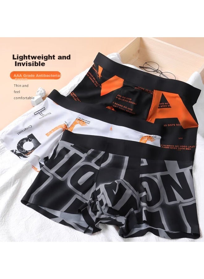 Yalu Men's Underwear, Ice Silk, Summer, Antibacterial, Thin, Antibacterial, Boxer Briefs, Breathable, Large Size, Mid-rise, Athletic Boxers - Image 1