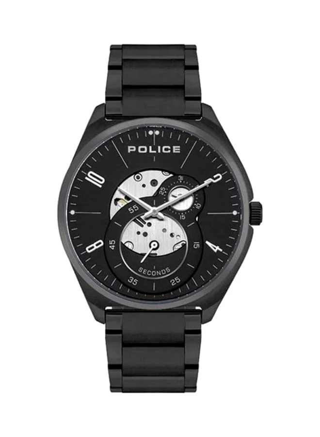 Kaizuka Black Dial Black Stainless Steel Bracelet Analog Watch for Men
