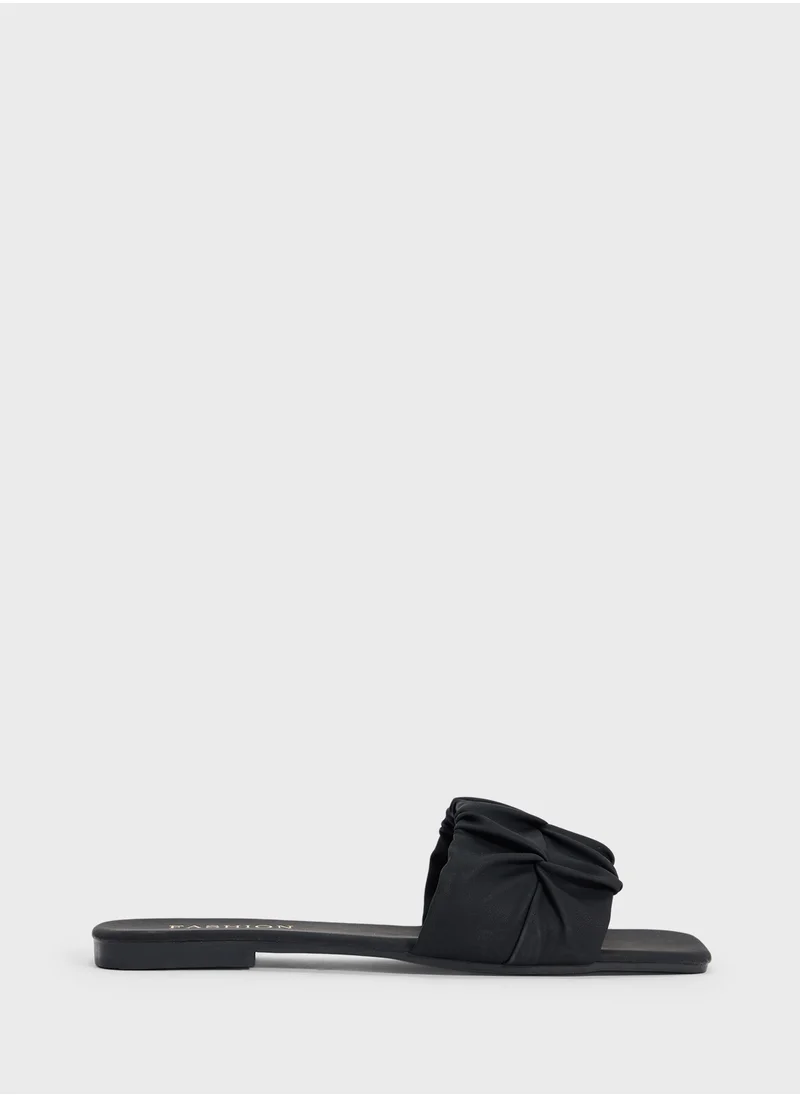 ايلا Ruched Strap Flat Sandal