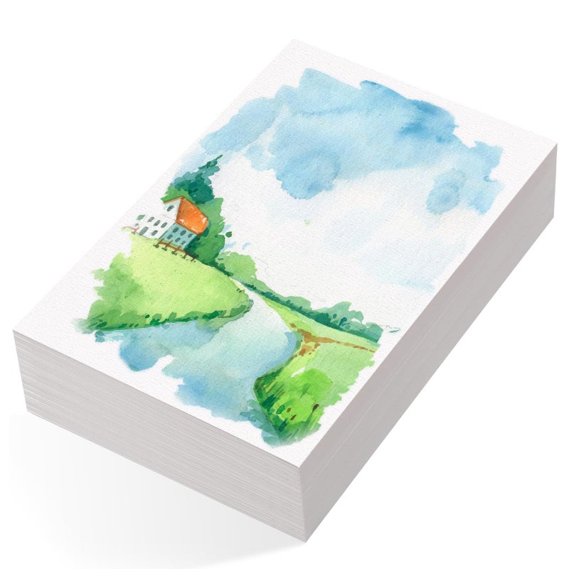 Prudiut 80 Sheets Watercolor Paper, 2.5 x 3.5 in, 110 Lb/230 GSM, Cold Press - Image 1