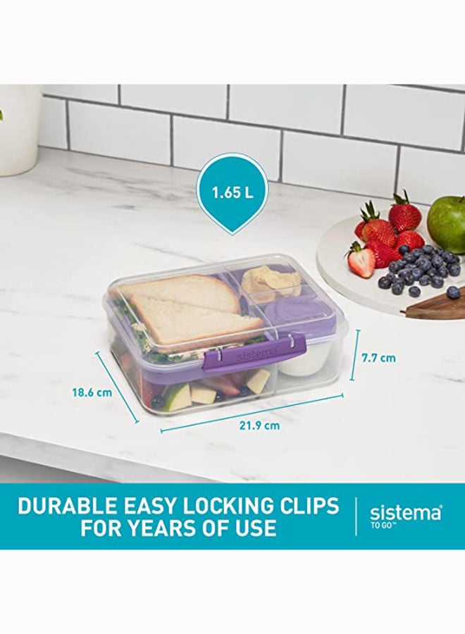 sistema علبة غداء بينتو سعة 1.65 لتر من سيستيما، لون أخضر مزرق - Image 3