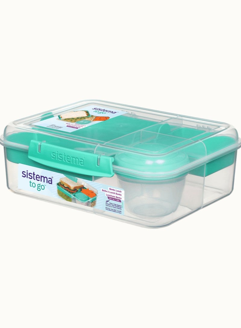sistema علبة غداء بينتو سعة 1.65 لتر من سيستيما، لون أخضر مزرق - Image 1