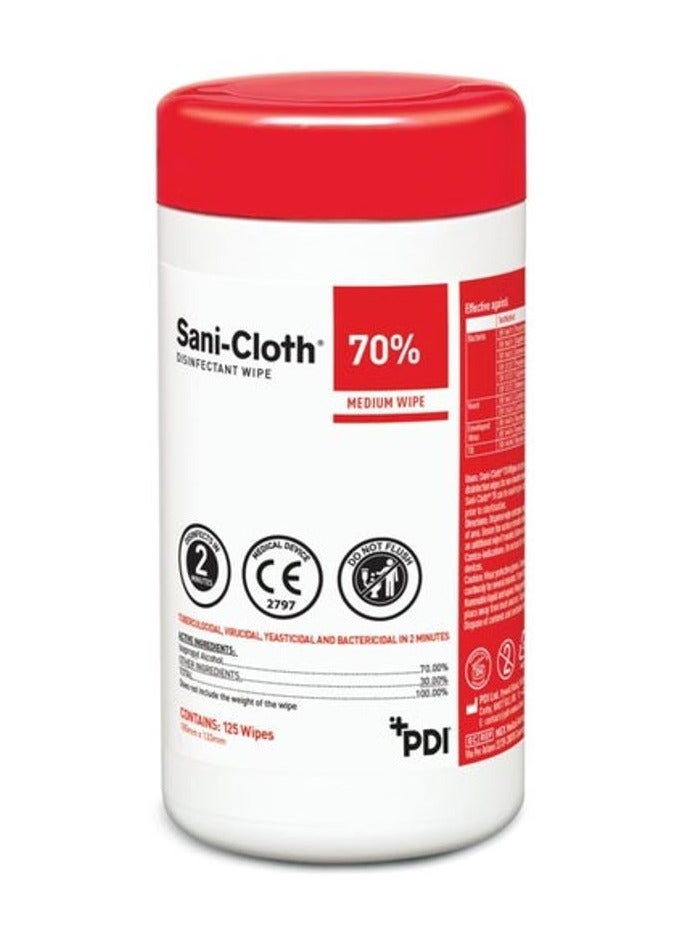 PDI 125 Pieces Alco 70% Anti Germs Disinfectant wipes - 2 piece - Image 2