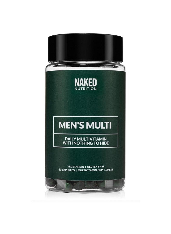 NAKED nutrition Men’s Multi - Daily Multivitamin for Men - A, C, E, Selenium, Zinc, Fruit and Super Green Extracts and More to Boost Immune Support - Gluten-Free and Vegetarian Daily Vitamins - 60 Capsules - Image 1
