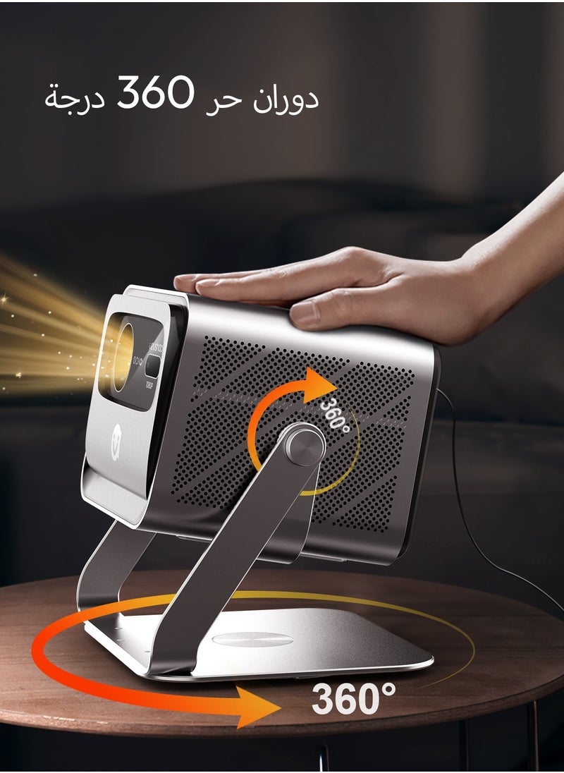 فيشاو - جهاز عرض ذكي V80، جهاز عرض DLP عالي الدقة 1920 * 1080 بكسل، نظام تشغيل Android TV 11.0 بدقة 4K، جهاز عرض بتركيز تلقائي TOF، مكبرات صوت مدمجة بقوة 20 وات - Image 1