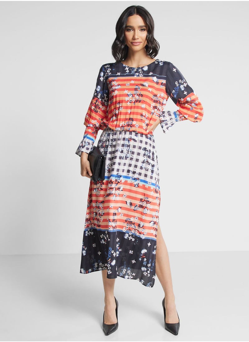 Nishat Linen - Printed Side Slit Kurti - Image 1