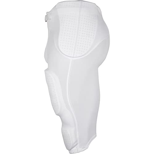 CHAMPRO Boys' Safety Integrated Football Practice Pant with Built-in Pads, White, Medium - Image 3