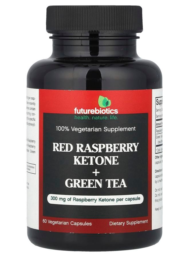Futurebiotics Red Raspberry Ketone + Green Tea 60 Vegetarian Capsules