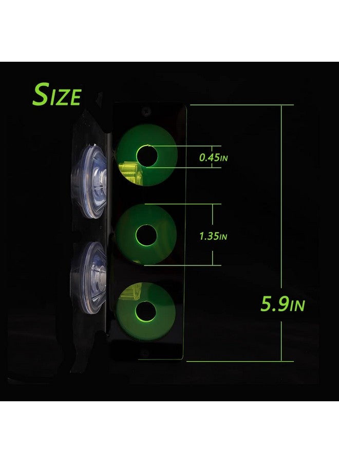 kcrygogo Coral Frag Holder Acrylic Coral Rack with Powerful Double Suction Cup and Placstic Screws Suitable for Household Fish Tanks (2pcs 3 Plug Hole,Fluorescent Green and Orange) - Image 4
