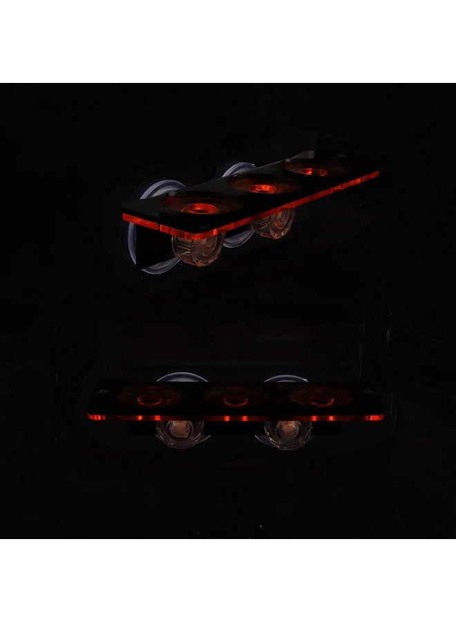 kcrygogo Coral Frag Holder Acrylic Coral Rack with Powerful Double Suction Cup and Placstic Screws Suitable for Household Fish Tanks (2pcs 3 Plug Hole,Fluorescent Green and Orange) - Image 2