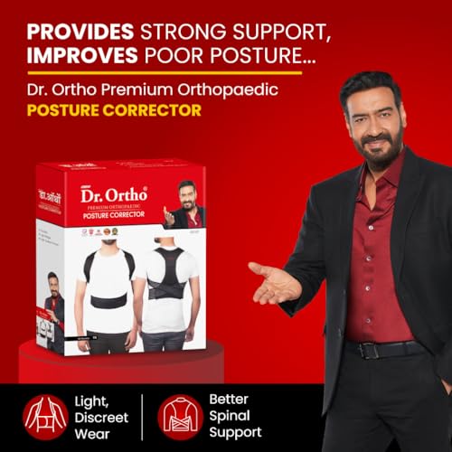 Dr. Ortho Dr.Ortho Premium Orthopaedic Posture Corrector Back Support, Improving Posture & Relieving Back Pain and Shoulder Support Belt, Spine Corrector for Men and Women (Black, Medium) - Image 2