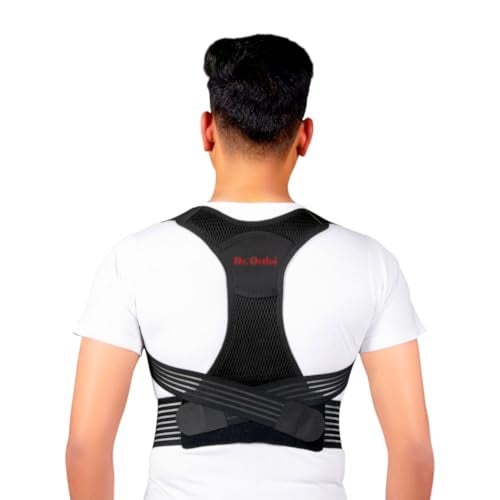 Dr. Ortho Dr.Ortho Premium Orthopaedic Posture Corrector Back Support, Improving Posture & Relieving Back Pain and Shoulder Support Belt, Spine Corrector for Men and Women (Black, Medium) - Image 1