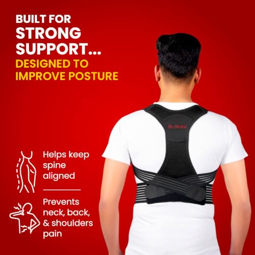 Dr. Ortho Dr.Ortho Premium Orthopaedic Posture Corrector Back Support, Improving Posture & Relieving Back Pain and Shoulder Support Belt, Spine Corrector for Men and Women (Black, Medium) - Image 3