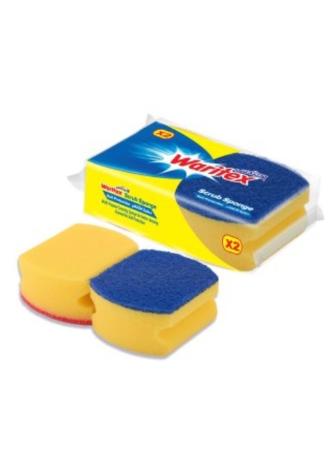 Multi-purpose cleaning sponge for nail protection (2 pieces), semi-circular