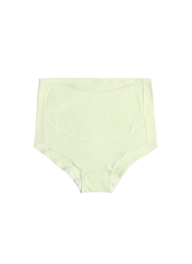 Generic - High-waisted Solid Color Maternity Underpants Breathable Adjustable Tummy Support Seamless Panties Green - Image 1