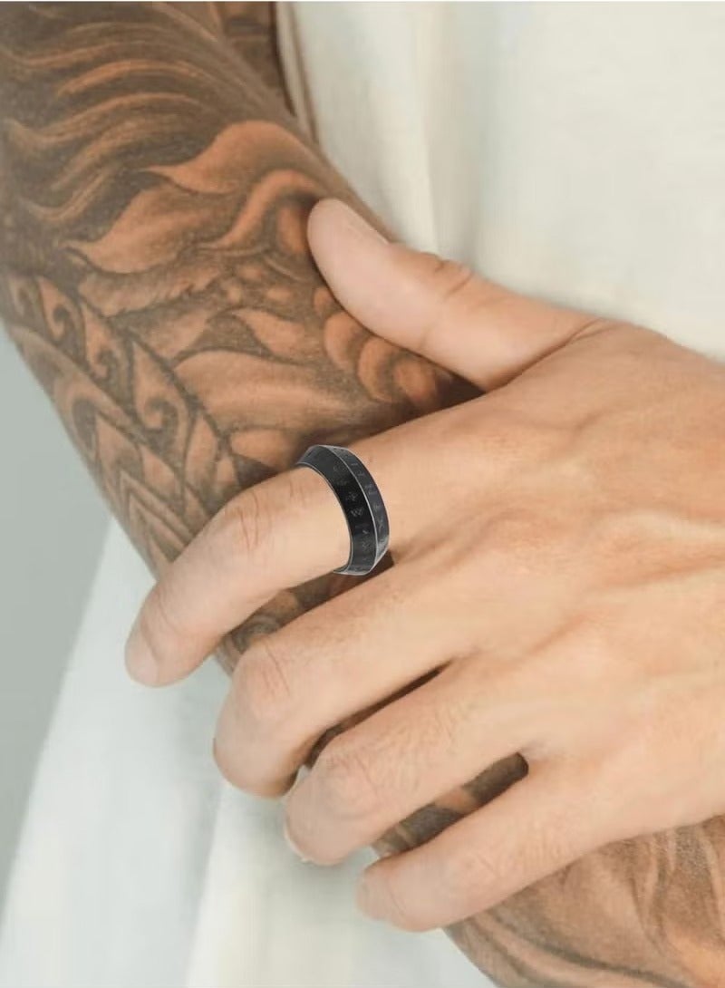 خواتم رجالية، خواتم للرجال والنساء، خواتم من الفولاذ المقاوم للصدأ، مجوهرات خاتم رون عتيق للرجال والنساء (مقاس أمريكي 9) - Image 5